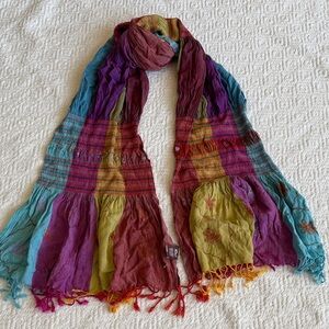 NWOT Anthropology Raj Multicolor Scarf 66in